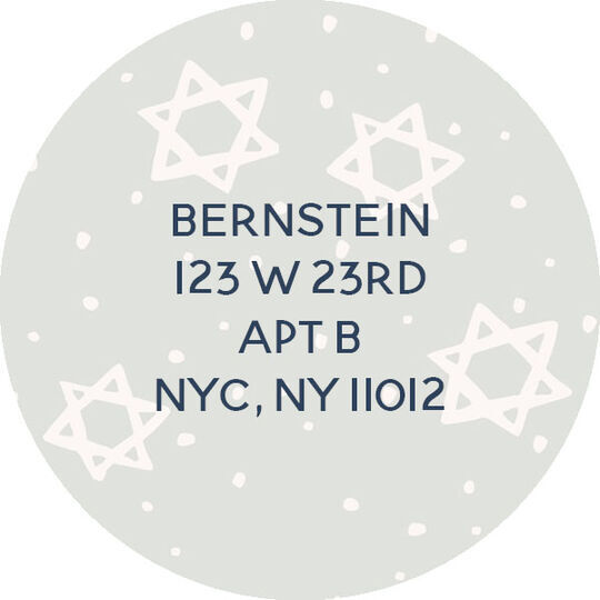 Simple Stars Round Address Labels